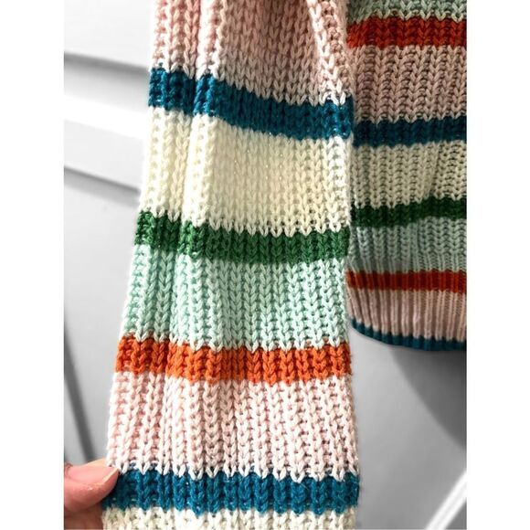 URBAN OUTFITTERS Andi Intarsia Knit Crew Neck Sweater 90s stripes size XS - Picture 8 of 12